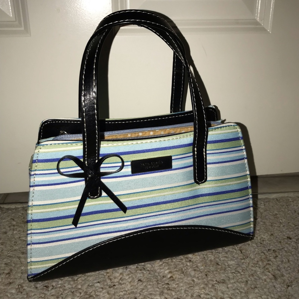 Striped kate spade bag
